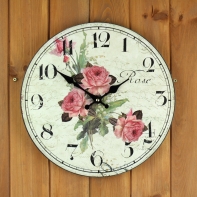 Nástenné drevené hodiny Rose 33cm