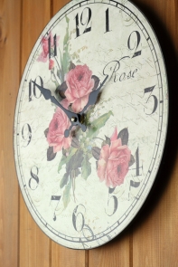 Nástenné drevené hodiny Rose 33cm