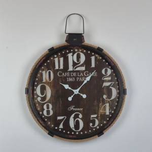 Nástenné hodiny 64x68cm hnedé