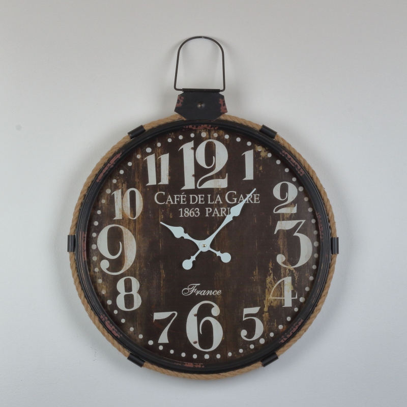 Nástenné hodiny 64x68cm hnedé