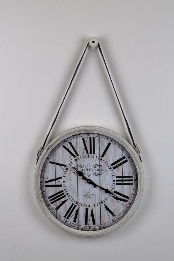 Nástenné hodiny CAFE DE LA TOUR s popruhom 40cm