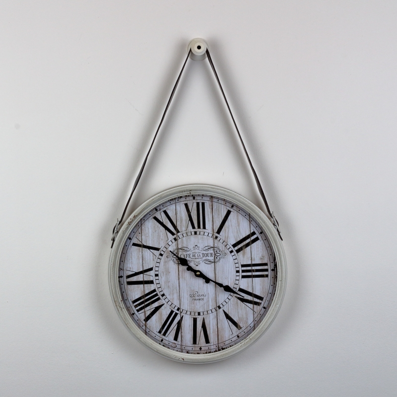 Nástenné hodiny CAFE DE LA TOUR s popruhom 40cm