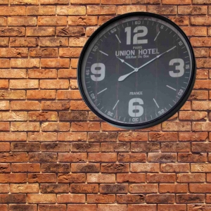 Nástenné hodiny čierne 90cm