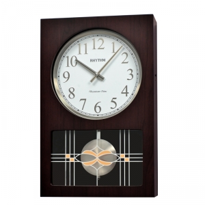 Nástenné hodiny čierne s kyvadlom