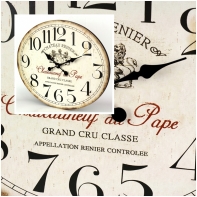 Nástenné hodiny Chateau biele  49x39cm