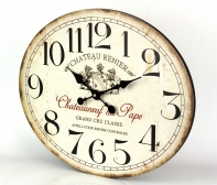 Nástenné hodiny Chateau biele  49x39cm