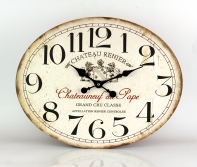 Nástenné hodiny Chateau biele  49x39cm