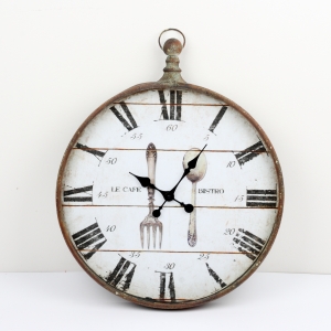 Nástenné hodiny do kuchyne LA CAFE BISTRO 49x60x6cm