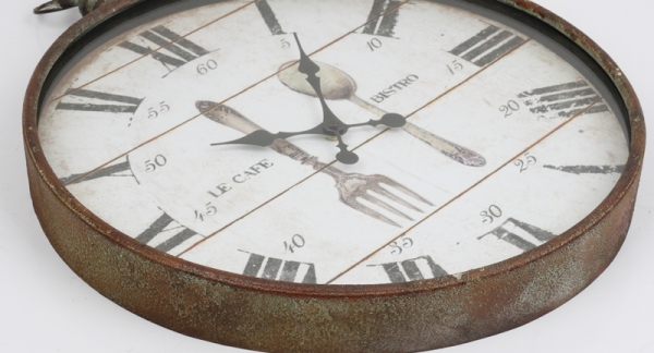 Nástenné hodiny do kuchyne LA CAFE BISTRO 49x60x6cm