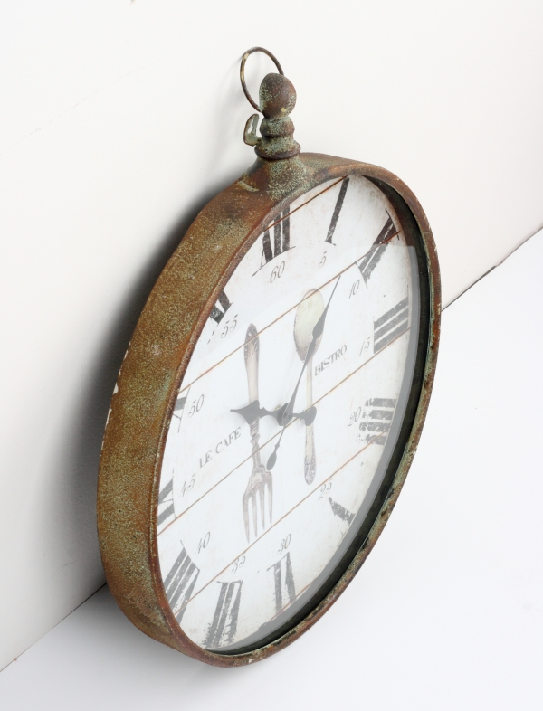 Nástenné hodiny do kuchyne LA CAFE BISTRO 49x60x6cm