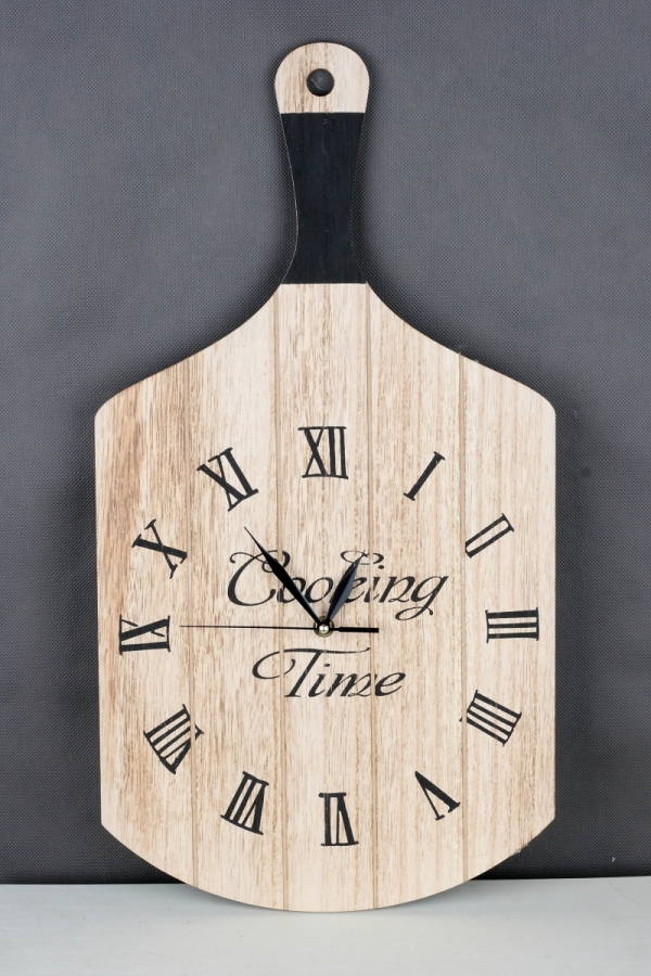 Nástenné hodiny do kuchyne doštička 57x30cm