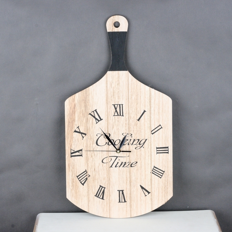 Nástenné hodiny do kuchyne doštička 57x30cm