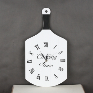 Nástenné hodiny do kuchyne doštička bielej 57x30cm