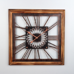 Nástenné hodiny drevené 50x50cm