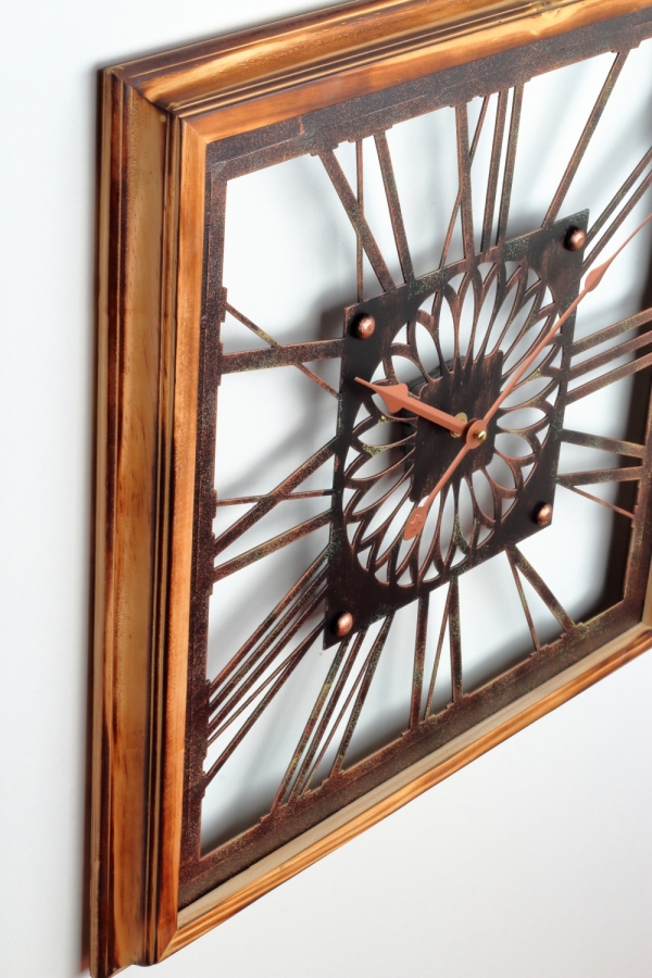 Nástenné hodiny drevené 50x50cm