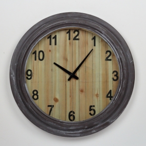 Nástenné hodiny s dreveným ciferníkom