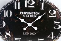 Nástenné hodiny Kensington čierne oválné 49x39cm