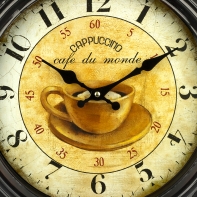 Nástenné hodiny kovové Cappucino 40cm