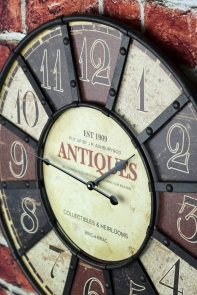 Nástenné hodiny kovové s obručou Antiques 58cm