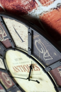 Nástenné hodiny kovové s obručou Antiques 58cm