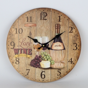 Nástenné hodiny Love wine 33cm