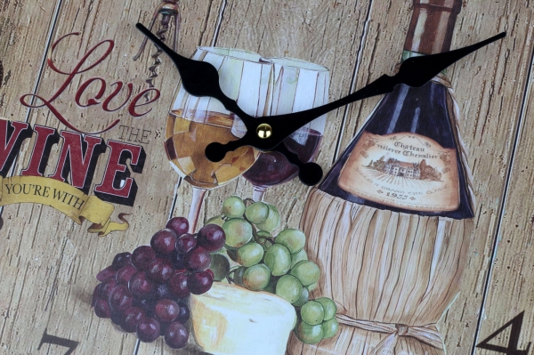 Nástenné hodiny Love wine 33cm