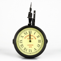 Nástenné obojstranné hodiny Kensington station London 1879 35x38x9cm