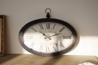 Nástenné hodiny ovál Oliva 50cm