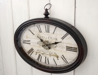 Nástenné hodiny ovál Oliva 50cm