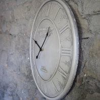 Nástenné hodiny oválne Kensington biele 63cm