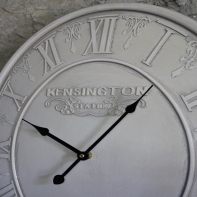 Nástenné hodiny oválne Kensington biele 63cm