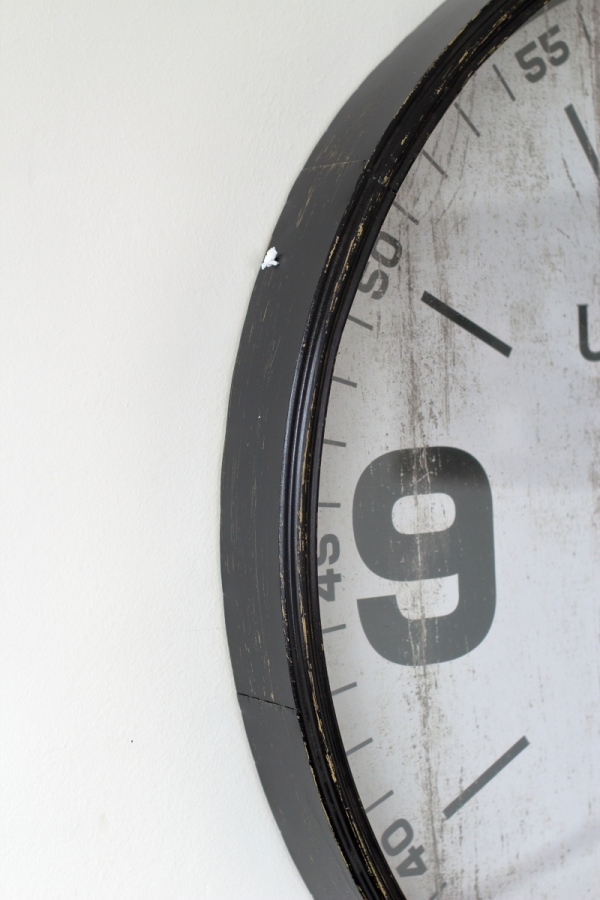 Nástenné hodiny plechové biele 90cm