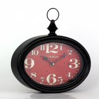 Nástenné hodiny s červeným ciferníkom 28x27cm