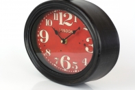 Nástenné hodiny s červeným ciferníkom 28x27cm