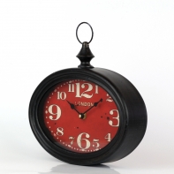 Nástenné hodiny s červeným ciferníkom 28x27cm