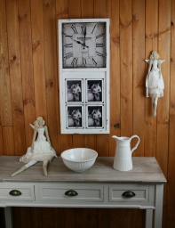 Nástenné hodiny s rámčekmi na fotografie 80cm