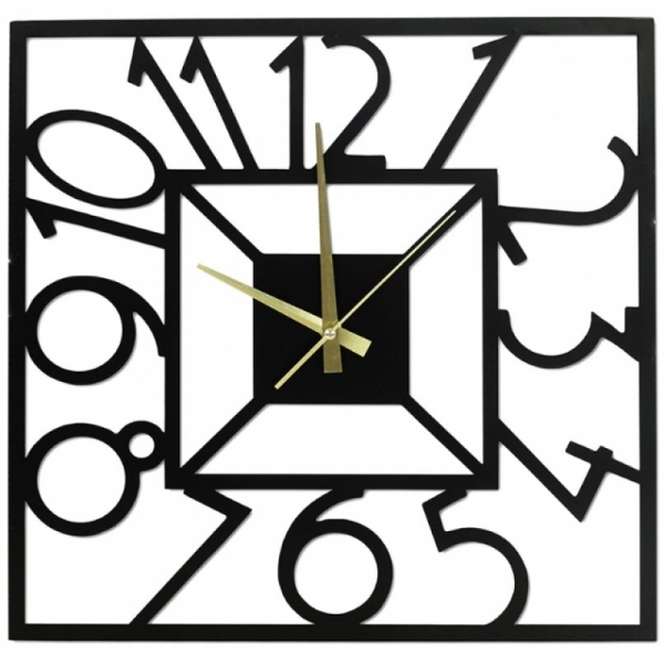 Nástenné kovové hodiny 40x40cm 