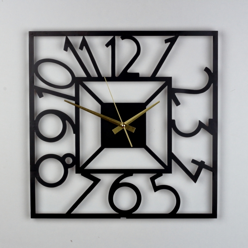 Nástenné kovové hodiny 40x40cm 