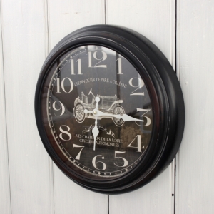 Nástenné kovové hodiny Automobiles 37cm