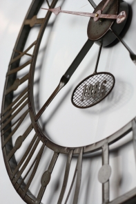 Nástenné kovové XXL hodiny Café de Paris 73 cm