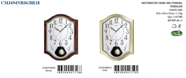 Nástenné kyvadlové hodiny 29x39x6cm