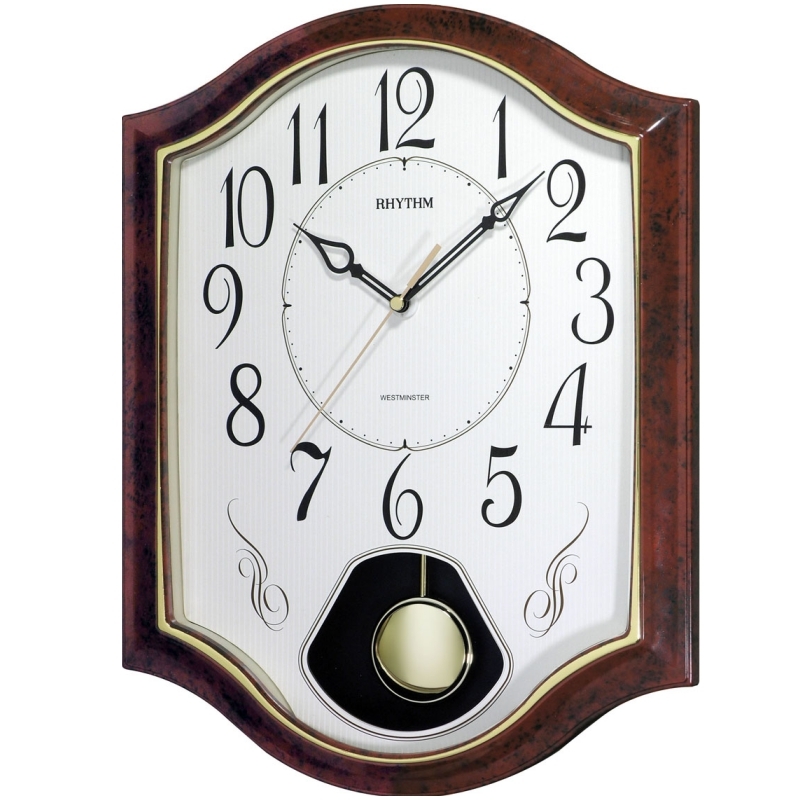 Nástěnné kyvadlové hodiny 29x39x6cm