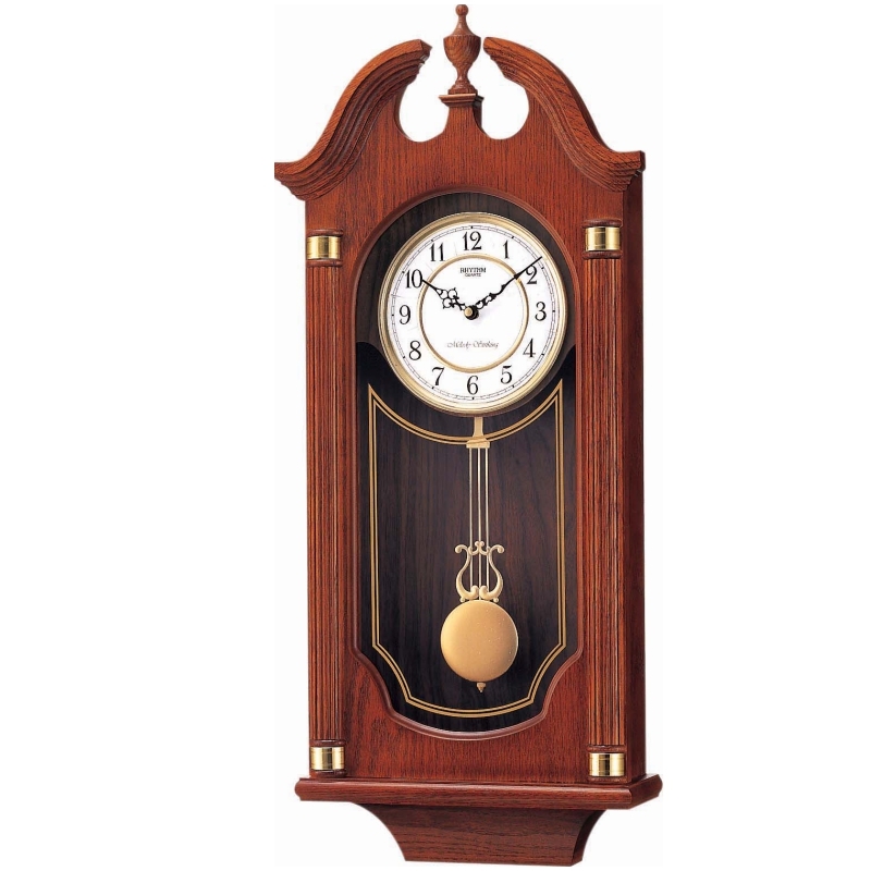 Nástěnné kyvadlové hodiny 34 x 74 x 11,4 cm