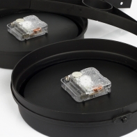 Nástenné obojstranné hodiny Kensington station London 1879 36x37x9cm