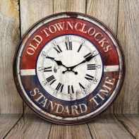 Nástenné retro hodiny OLD TOWN 40cm