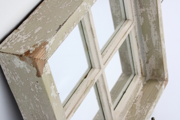 Nástenné zrkadlo okno so 4 háčikmi 45x57cm