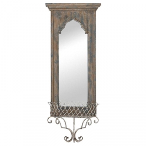 Nástenné zrkadlo so zábradlím 42x16x105cm