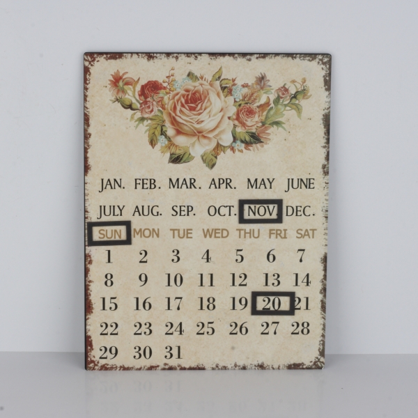Nástenný kalendár s magnetmi ruže 25x33cm
