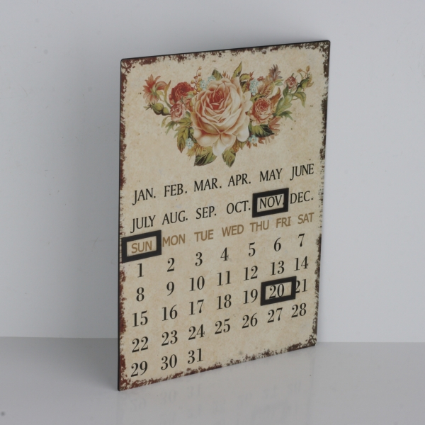 Nástenný kalendár s magnetmi ruže 25x33cm