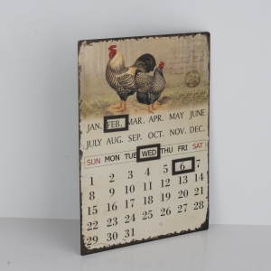 Nástenný kalendár s magnetmi sliepky 25x33cm